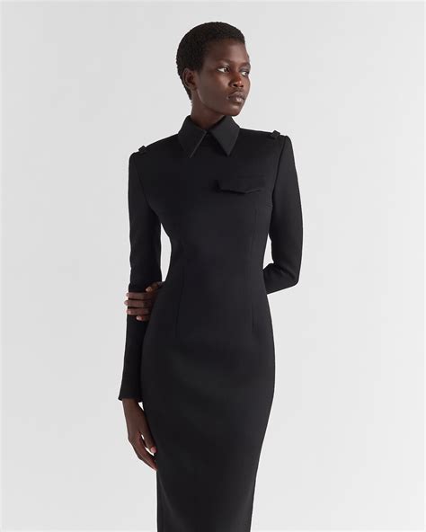 Prada: Women's Stretch Natté dress (Black) 